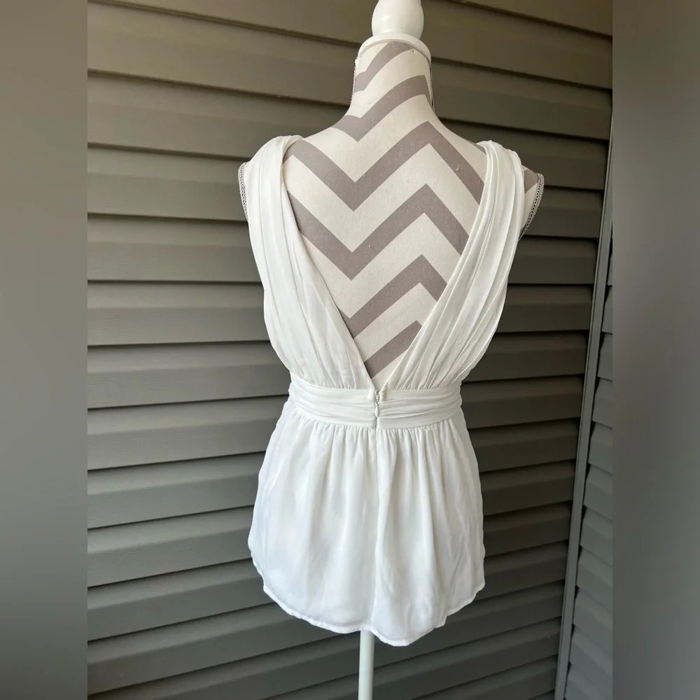LULUS My Joy White Peplum Top Sz S - Picture 7 of 11